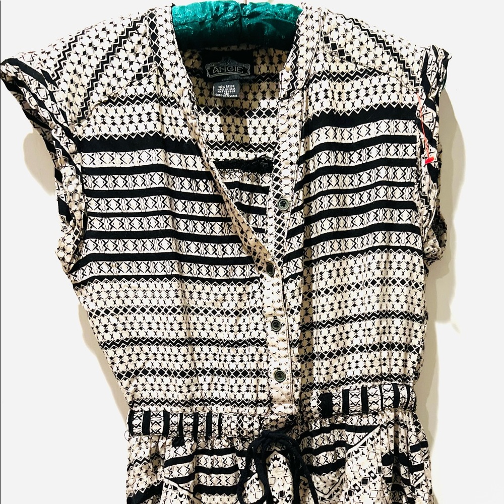 Black and white boho dress
